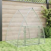 Kaninbur 100x105x120 cm galvaniseret stål sølvfarvet