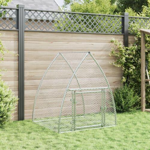Kaninbur 100x105x120 cm galvaniseret stål sølvfarvet