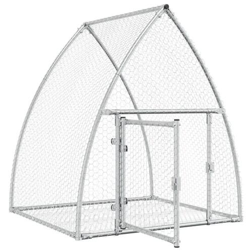 Kaninbur 100x105x120 cm galvaniseret stål sølvfarvet