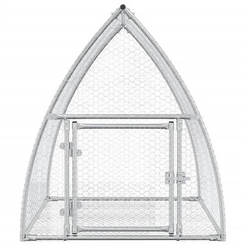 Kaninbur 100x105x120 cm galvaniseret stål sølvfarvet