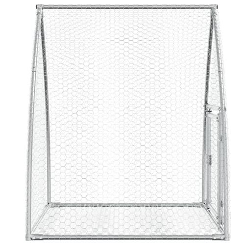 Kaninbur 100x105x120 cm galvaniseret stål sølvfarvet