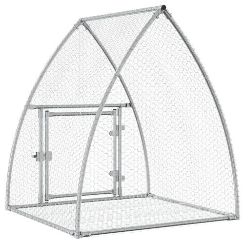 Kaninbur 100x105x120 cm galvaniseret stål sølvfarvet