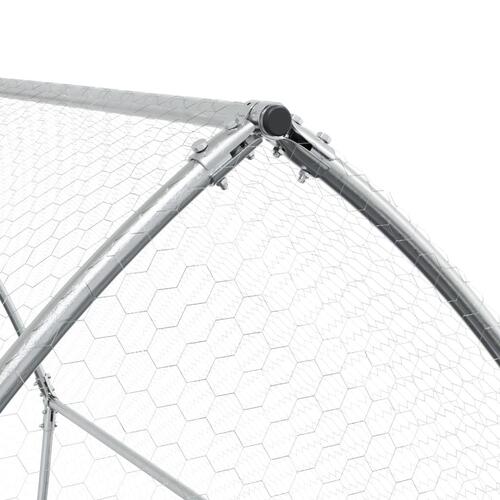 Kaninbur 100x105x120 cm galvaniseret stål sølvfarvet