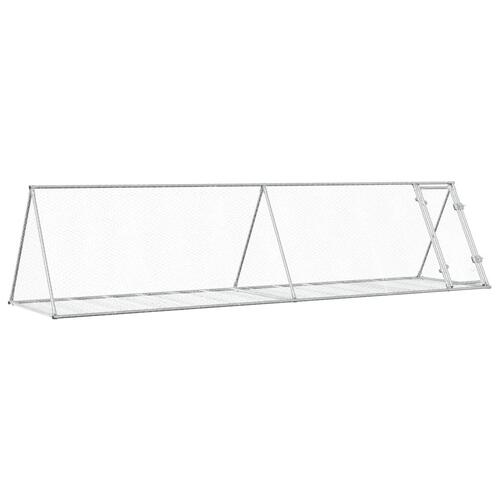 Kaninbur 400x105x91 cm galvaniseret stål sølvfarvet