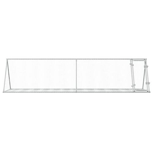 Kaninbur 400x105x91 cm galvaniseret stål sølvfarvet