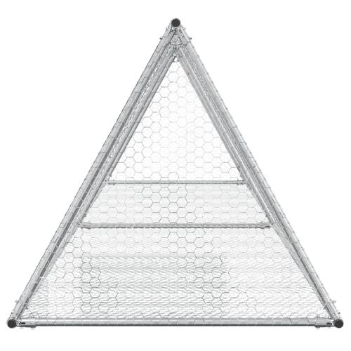Kaninbur 400x105x91 cm galvaniseret stål sølvfarvet