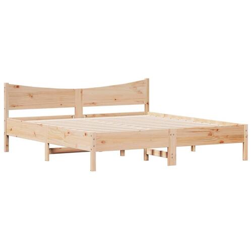 Sengeramme uden madras 200x200 cm massivt fyrretræ