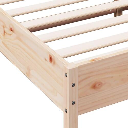 Sengeramme uden madras 200x200 cm massivt fyrretræ