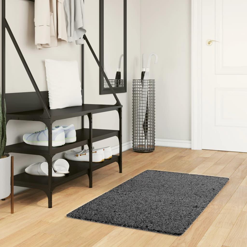 Gulvtæppe OVIEDO 60x110 cm kort luv antracitgrå