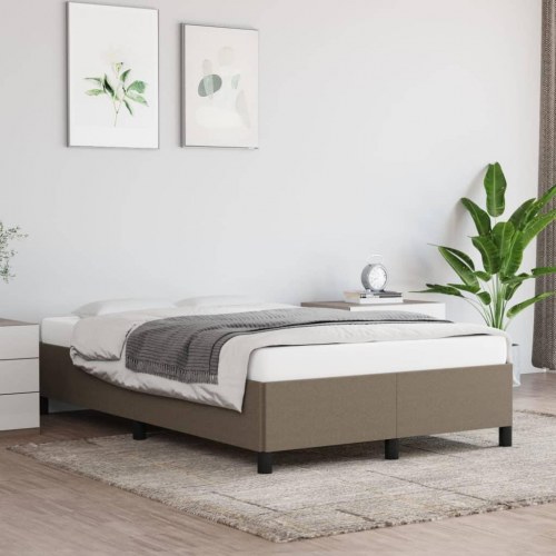 Sengeramme uden madras 120x190 cm - stof, gråbrun