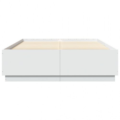 Sengestel 140x200 cm konstrueret træ hvid