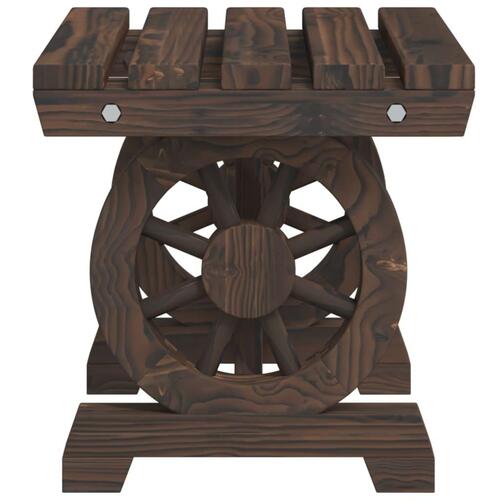 Haveskammel 40x36,5x38,5 cm massivt grantræ