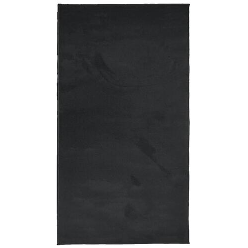 Gulvtæppe OVIEDO 60x110 cm kort luv sort