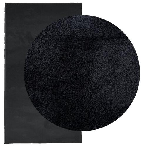 Gulvtæppe OVIEDO 60x110 cm kort luv sort