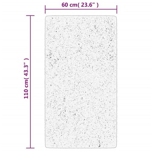 Gulvtæppe OVIEDO 60x110 cm kort luv sort
