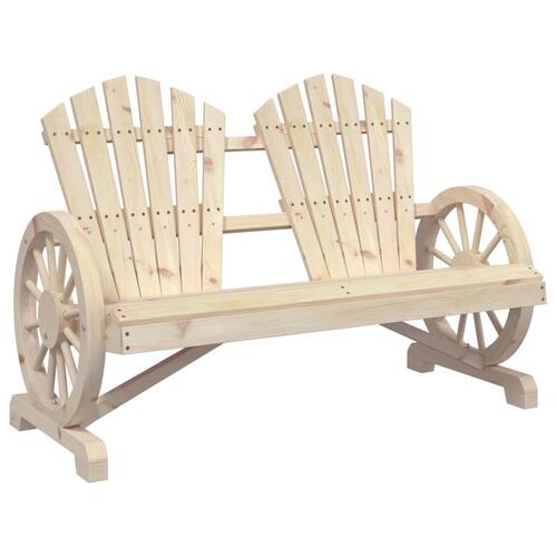2-personers Adirondack-havestol massivt grantræ