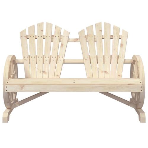 2-personers Adirondack-havestol massivt grantræ