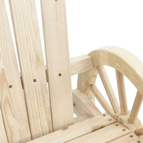 2-personers Adirondack-havestol massivt grantræ