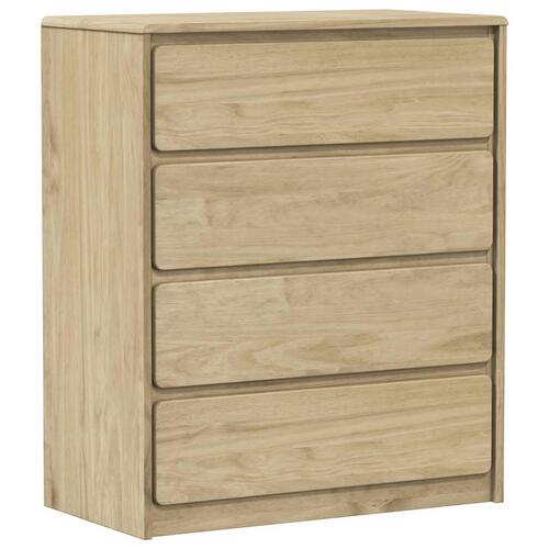 Kommode SAUDA 76,5x39x91 cm massivt fyrretræ egetræsfarve