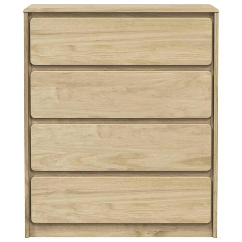 Kommode SAUDA 76,5x39x91 cm massivt fyrretræ egetræsfarve