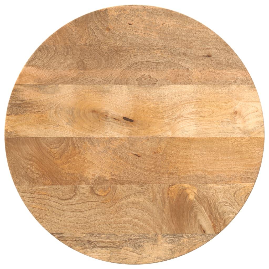 Bordplade Ø60x3,8 cm rund massivt mangotræ