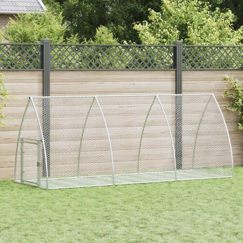 Kaninbur 300x105x120 cm galvaniseret stål sølvfarvet