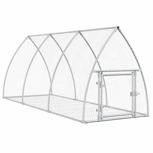 Kaninbur 300x105x120 cm galvaniseret stål sølvfarvet