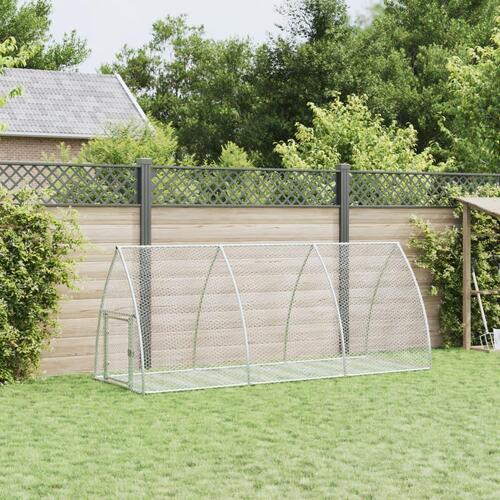Kaninbur 300x105x120 cm galvaniseret stål sølvfarvet