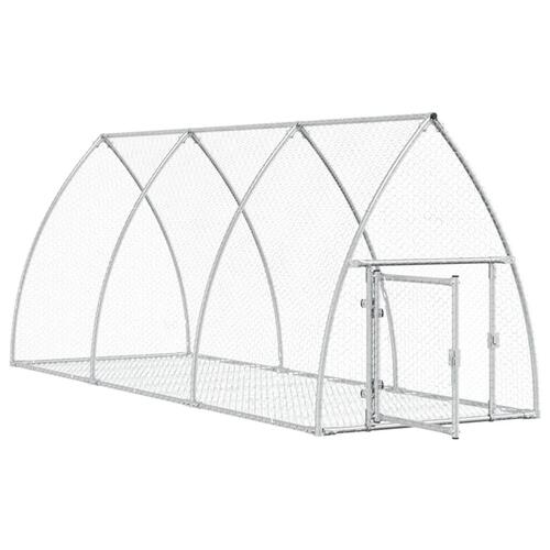 Kaninbur 300x105x120 cm galvaniseret stål sølvfarvet