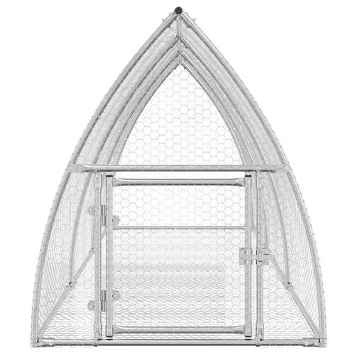 Kaninbur 300x105x120 cm galvaniseret stål sølvfarvet