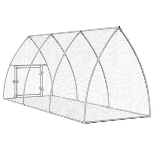 Kaninbur 300x105x120 cm galvaniseret stål sølvfarvet
