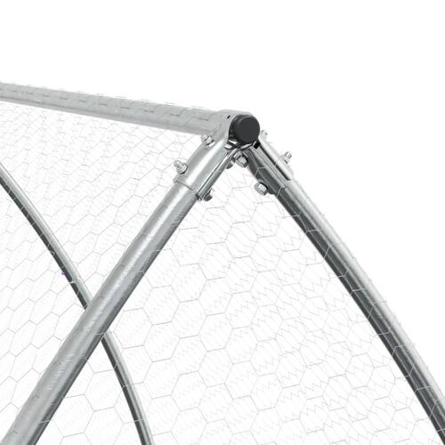 Kaninbur 300x105x120 cm galvaniseret stål sølvfarvet