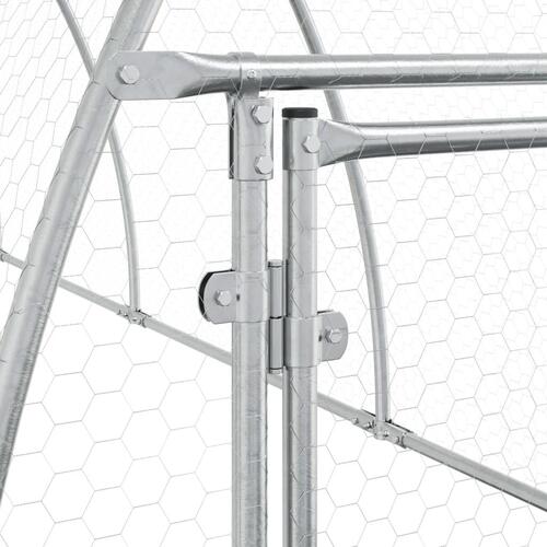 Kaninbur 300x105x120 cm galvaniseret stål sølvfarvet