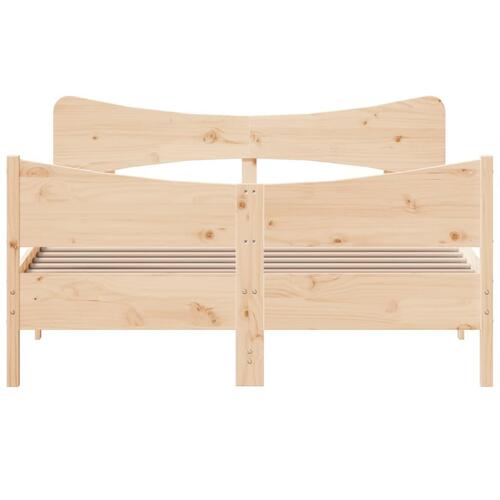Sengeramme uden madras 150x200 cm massivt fyrretræ