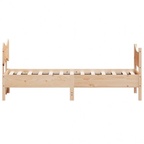 Sengeramme uden madras 90x190 cm massivt fyrretræ