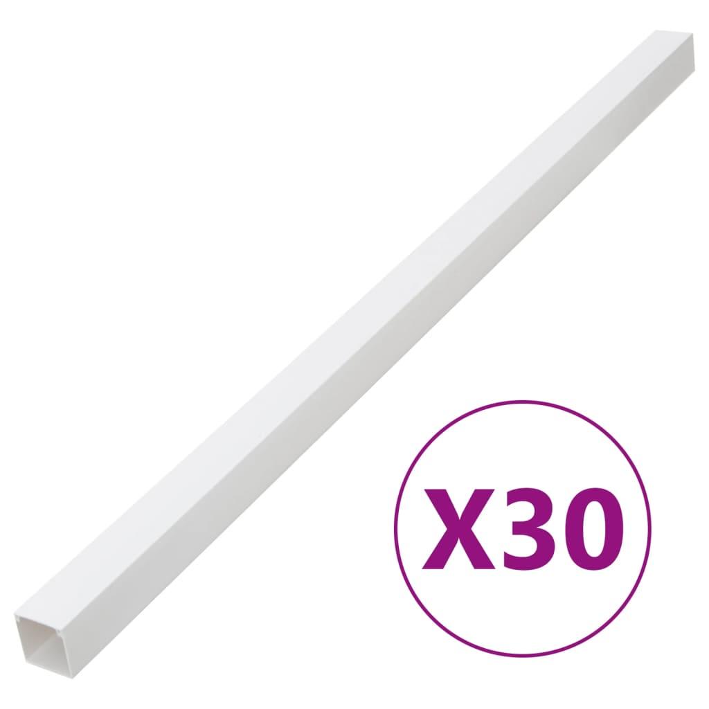 Kabelkanal 25X25 Mm 10 Mm Pvc Røget Eg - 30 / Skrubar / 100 x 60 mm 30 m