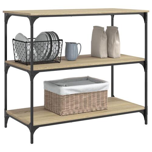 Køkkenvogn 102x50x95 cm konstrueret træ sonoma-eg