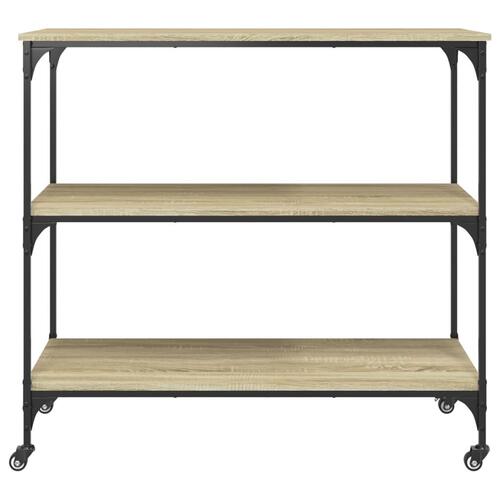 Køkkenvogn 102x50x95 cm konstrueret træ sonoma-eg