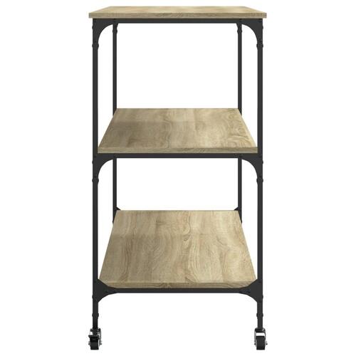 Køkkenvogn 102x50x95 cm konstrueret træ sonoma-eg
