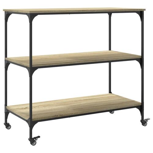 Køkkenvogn 102x50x95 cm konstrueret træ sonoma-eg