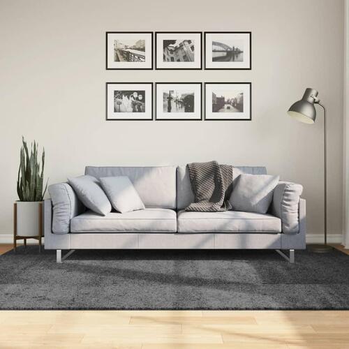Gulvtæppe OVIEDO 160x230 cm kort luv antracitgrå