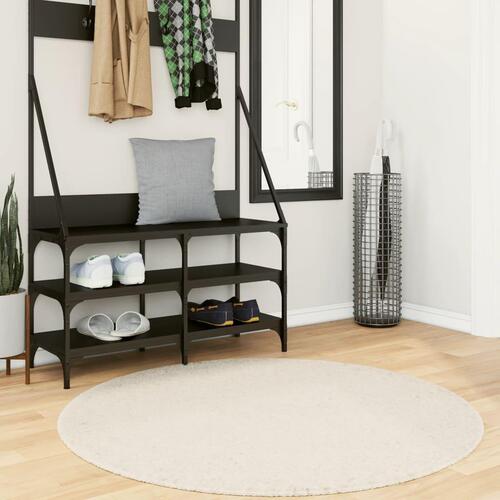 Gulvtæppe OVIEDO Ø 120 cm kort luv beige