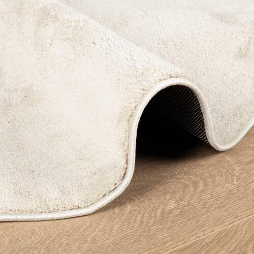 Gulvtæppe OVIEDO Ø 120 cm kort luv beige