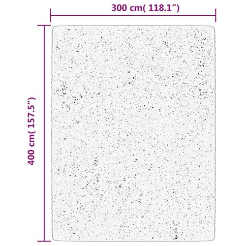 Gulvtæppe OVIEDO 300x400 cm kort luv cremefarvet