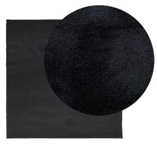 Gulvtæppe OVIEDO 200x200 cm kort luv sort