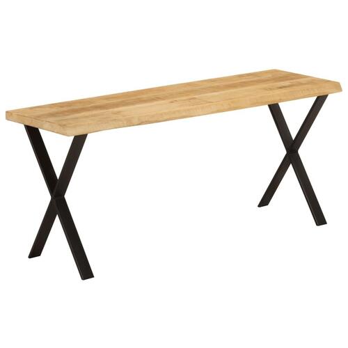 Bænk med naturlig kant 105 cm massivt mangotræ