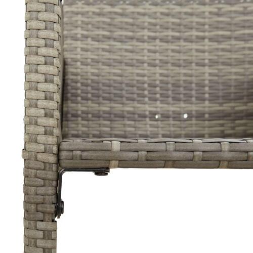 Udendørs barstole 2 stk. polyrattan grå