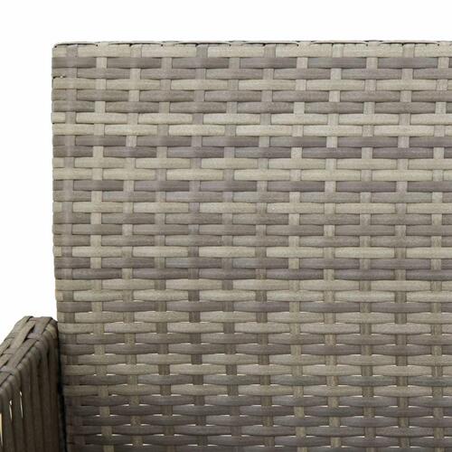 Udendørs barstole 2 stk. polyrattan grå