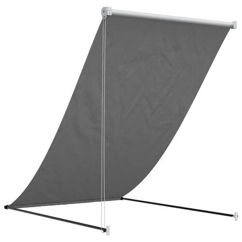Markise 100x150 cm sammenrullelig stof og stål antracitgrå