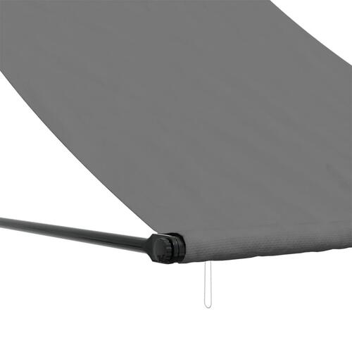 Markise 100x150 cm sammenrullelig stof og stål antracitgrå
